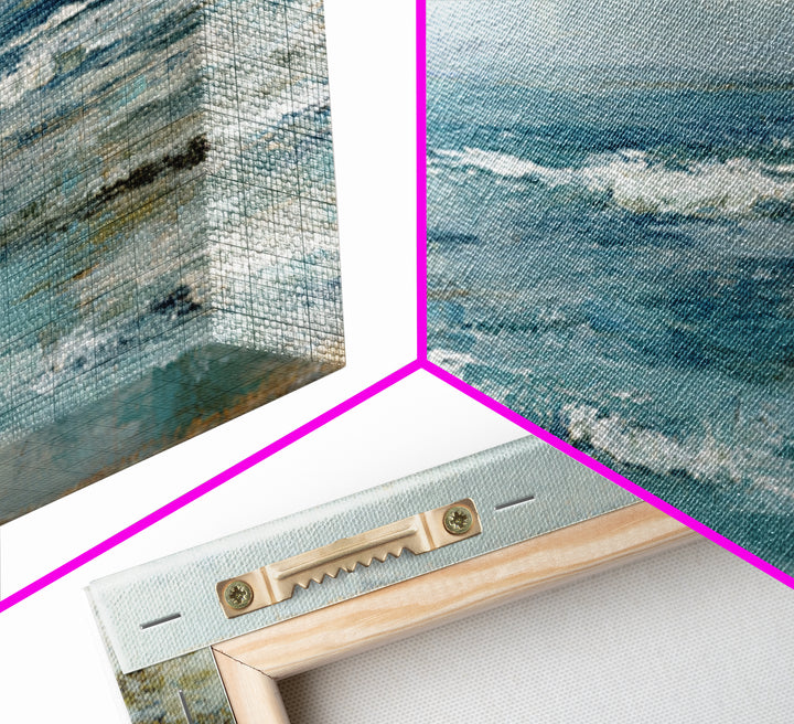 Hotel Coastal Landscape Framed Canvas Print, Master Bedroom, Bedroom, Bedroom Decor, Fine Art, Sanctuary, Boho Decor, MAS-3x1-37