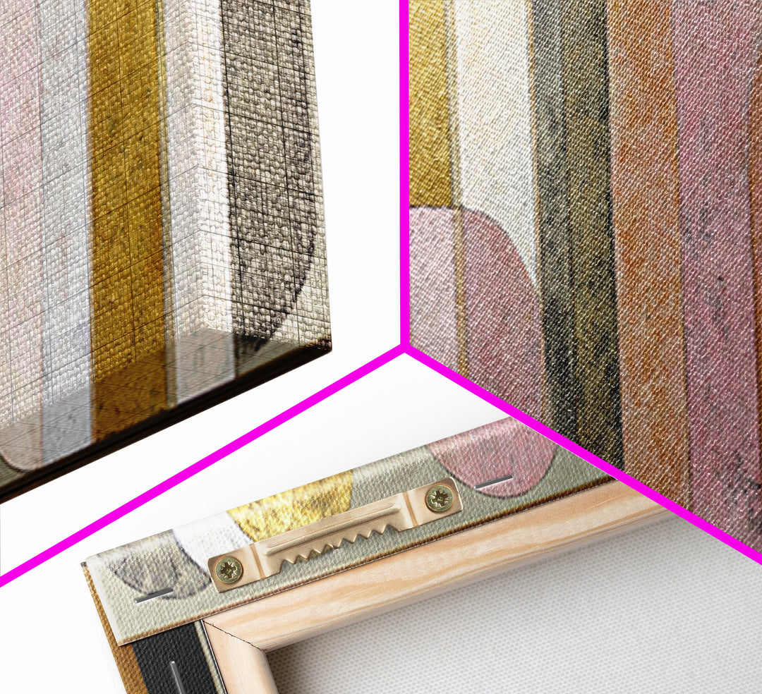 Gold Accented Abstract Arches Canvas Print, Master Bedroom, Textured Painting, Bedroom Decor, Abstract Art, Sanctuary, MAS-3x1-96