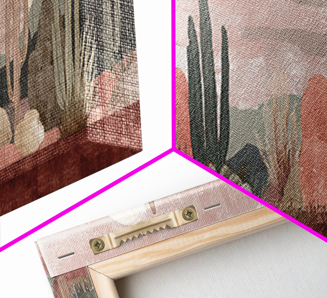 Quiet Desert Dusk Canvas Print, Master Bedroom, Above Bed Wall Decor, Bedroom Decor, Oil Painting, Sanctuary, Textured Painting, MAS-3x1-98