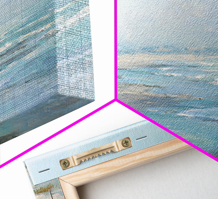Hotel Coastal Landscape Framed Canvas Print, Master Bedroom, Set of 2 Prints, Bedroom Decor, Fine Art, Sanctuary, MAS-3x2-25