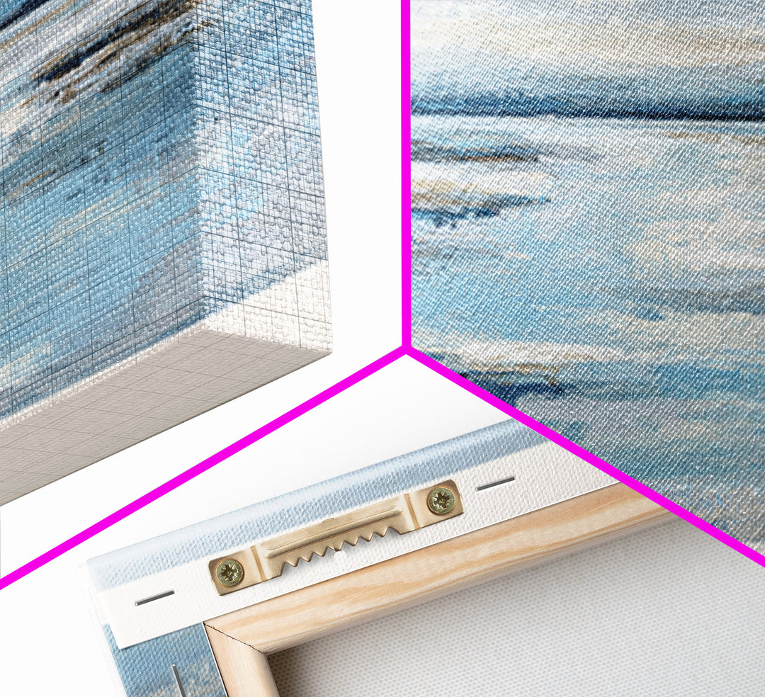 Hotel Coastal Landscape Canvas Print, Master Bedroom, Neutral Decor, Bedroom Decor, Oil Painting, Sanctuary, Home Decor, MAS-3x2-73