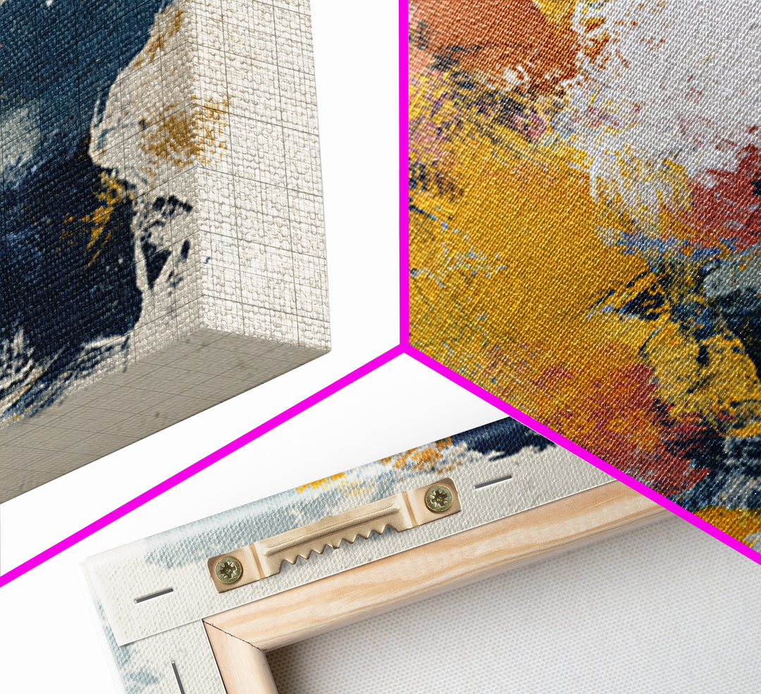 Chaotic Joyful Abstract Canvas Print, Maximalist Art, Unique Wall Art, Living Room Decor, Fine Art, Maximal, Fine Art Print, MAX-1x1-22