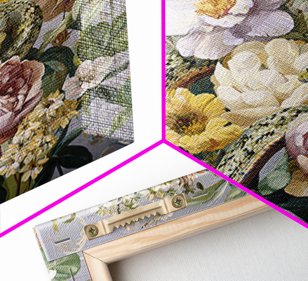 Highly Patterned Snake and Flower Composition Framed Canvas Print, Maximalist Art, Boho Decor, Living Room Decor, Maximal, MAX-1x1-61