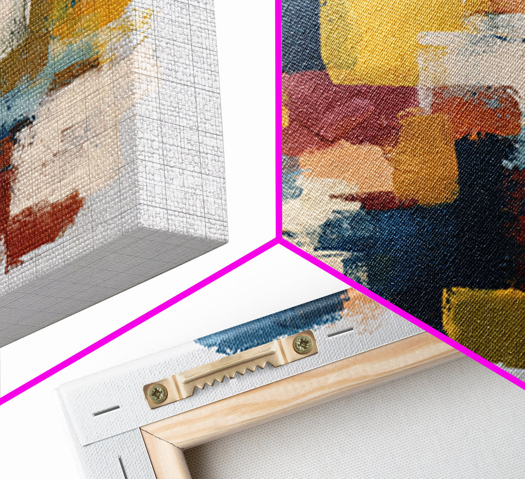 Chaotic Joyful Abstract Canvas Print, Maximalist Art, Modern Decor, Living Room Decor, Abstract Art, Maximal, Wall Decor, MAX-1x1-94