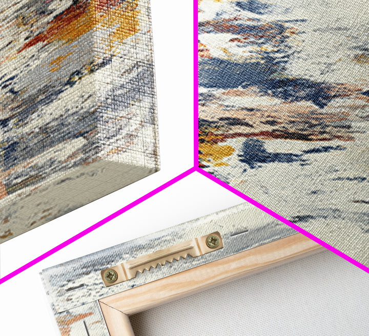 Chaotic Joyful Abstract Canvas Print, Maximalist Art, Retro Wall Art, Living Room Decor, Abstract Art, Maximal, MAX-1x3-10
