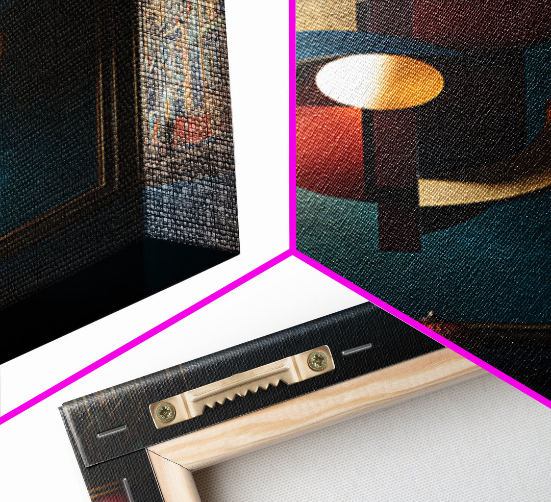 Surreal Room of Floating Objects as Decorative Canvas Print, Maximalist Art, Boho Wall Art, Living Room Decor, Maximal, MAX-2x3-65