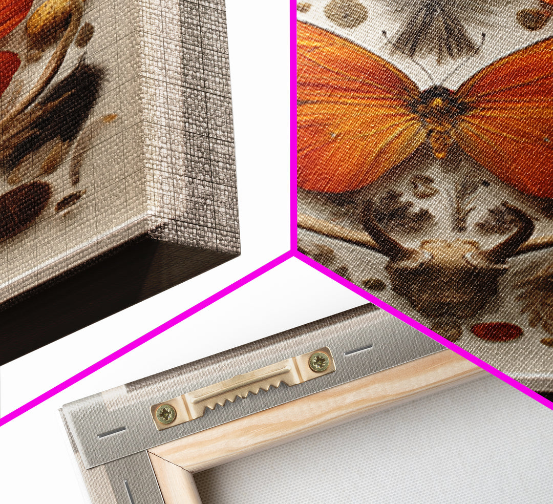 Framed Butterfly Collection Canvas Print, Maximalist Art, Printable Art, Living Room Decor, Fine Art, Maximal, Funky Wall Art, MAX-2x3-79