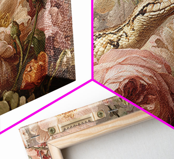 Highly Patterned Snake and Flower Composition Framed Canvas Print, Maximalist Art, Trendy Wall Art, Living Room Decor, Maximal, MAX-3x2-41