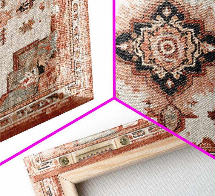 Bohemian Textile Pattern Canvas Print, Maximalist Art, Gallery Decor, Living Room Decor, Fine Art, Maximal, Wall Art, MAX-3x2-48