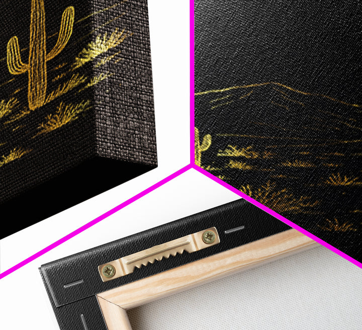 Tucson Arizona Travel Poster, Canvas Print, Black Gold Minimalist Art, Tucson Travel Art, Wall Decor, City Art Print, Travel Poster Set