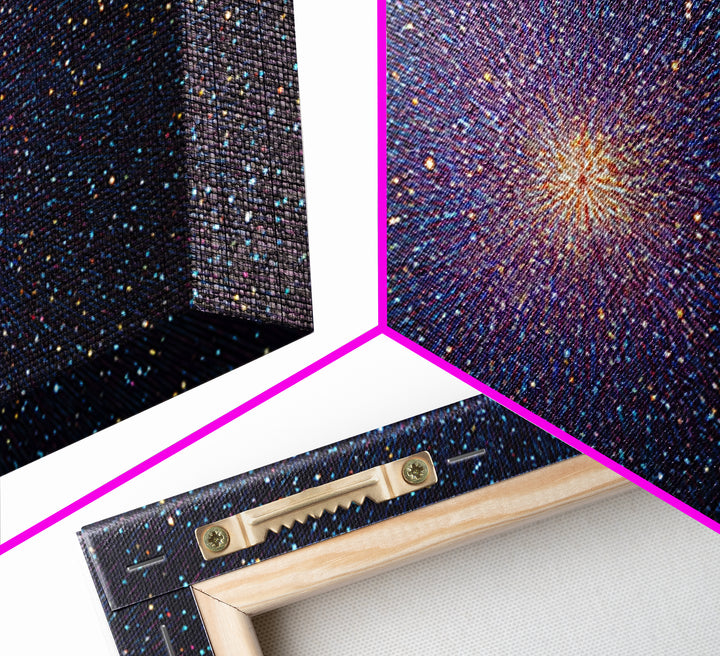 Radiant Purple Starburst Abstract Wall Art, Midcentury Modern Art Print, Cosmic Retro Decor, Space Abstract Art Poster For Home