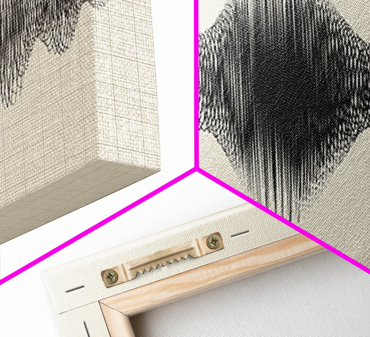 Cream And Black Audio Waveform Wall Art, Minimal Sound Wave Print, Scandinavian Modern Decor, Music Studio Office Wall Decor