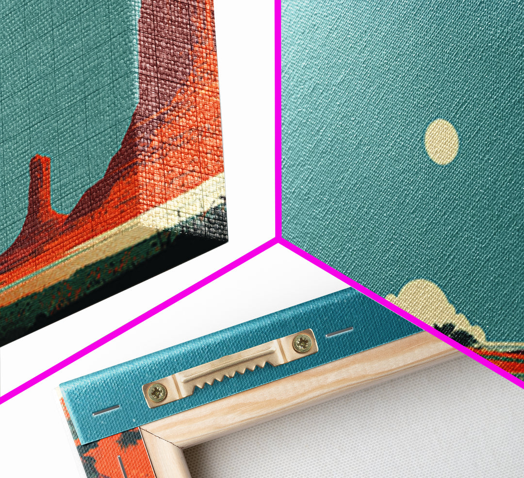 Monument Valley Rocket Lift Off Wall Art, Midcentury Modern Desert Poster, Retro Space Age Print, Southwestern Home Decor