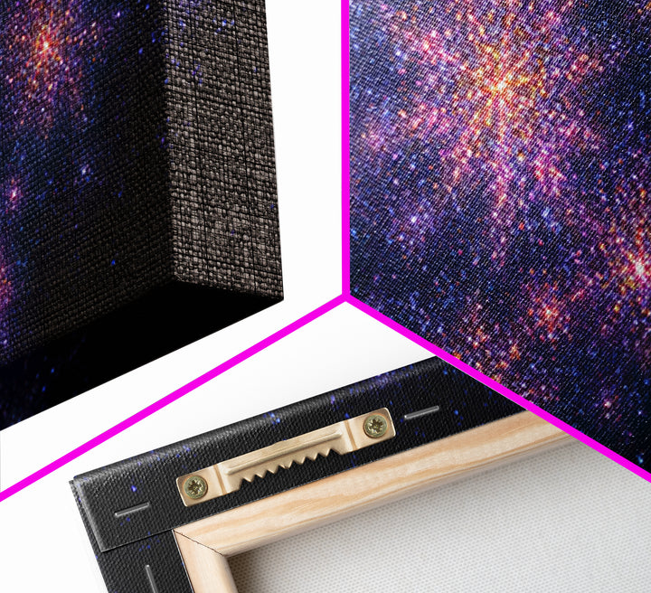 Purple Pink Starfield Galaxy Wall Art, Cosmic Retro Poster, Space Abstract Art, Modern Bedroom Decor, Dreamy Nebula Print