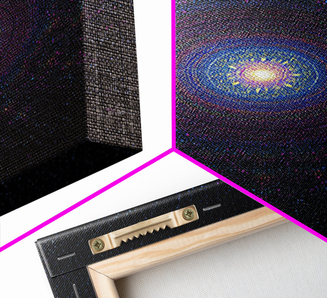 Purple Spiral Galaxy Wall Art, Modern Abstract Art Print, Space Abstract Art, Cosmic Retro Decor, Digital Canvas Print Poster