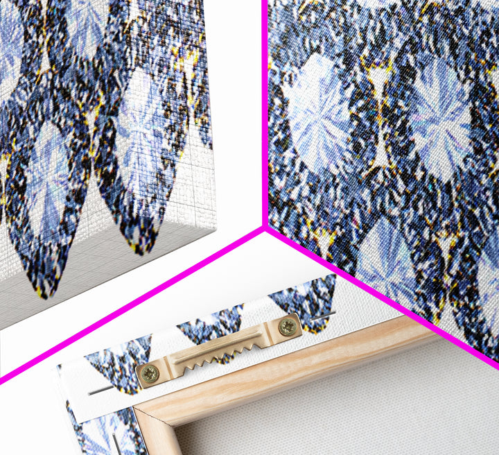 Sparkling Diamond Jewel Border Framed Canvas Print, Glam Wall Decor, Modern Art Print, Elegant Bedroom Art, Statement Piece