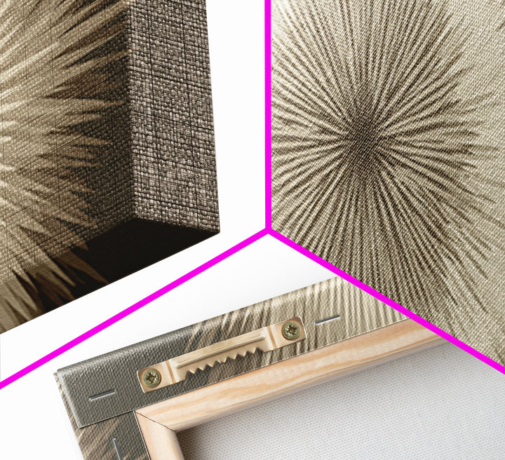 Neutral Radiating Starburst Abstract Wall Art, Minimalist Modern Decor, Geometric Art Print, Beige Midcentury Poster, Statement Wall Decor