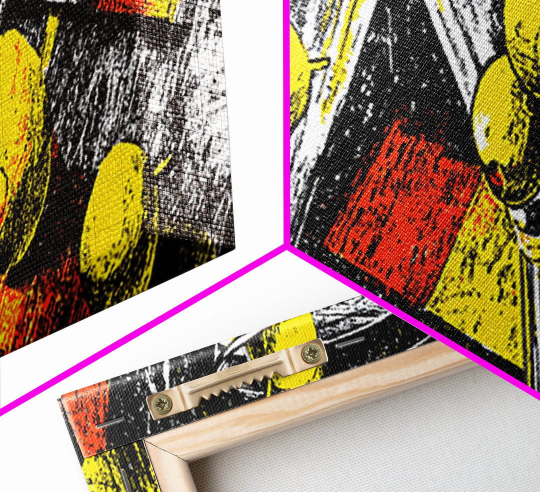 Bold Martini Glasses And Olives Wall Art, Retro Modern Cocktail Bar Decor, Yellow Black MCM Kitchen Poster Print For Lounge Decor