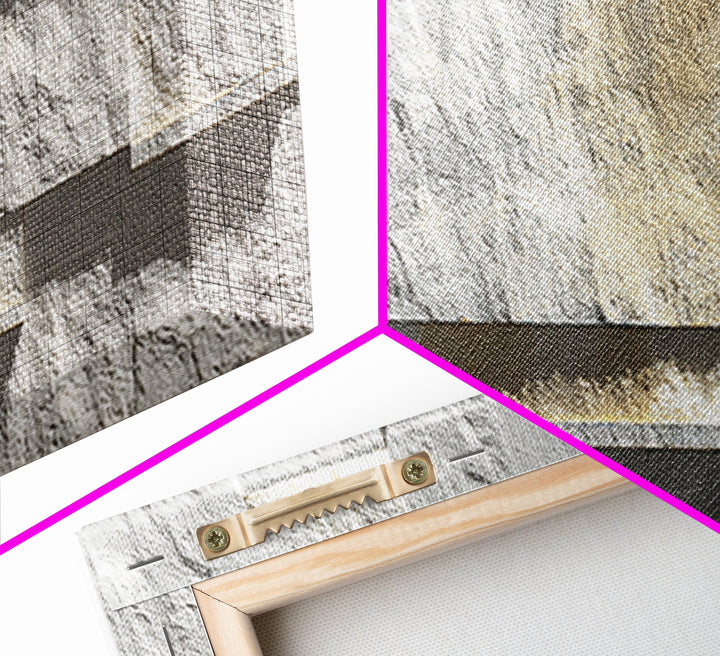 White Textured Relief Geometry Wall Art, Minimalist Modern Abstract Print, Gold Neutral Decor, Elegant Home Office Artwork