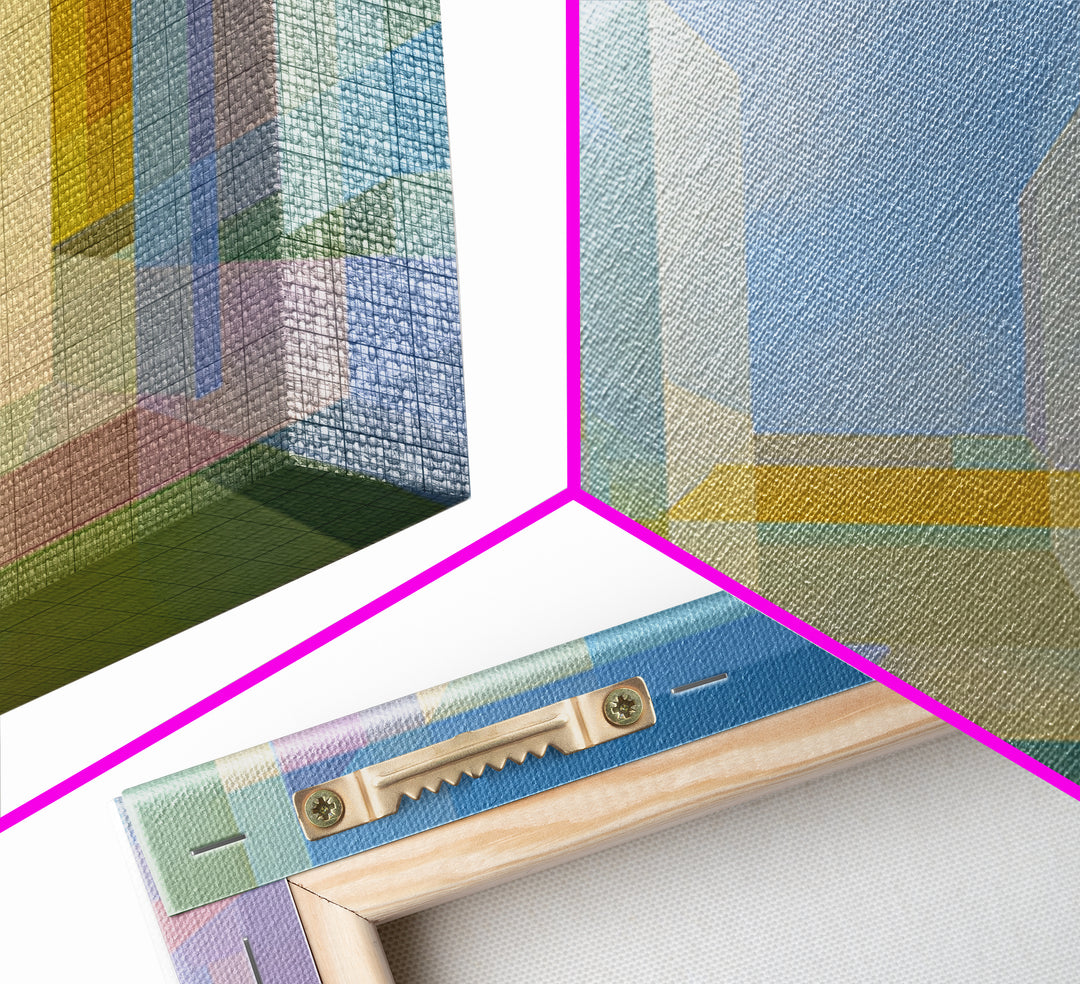 Pastel Geometric Atrium Wall Art, Scandinavian Modern, Minimalist Wall Art, Abstract Decor Art, Modern Home Decor, Office Decor
