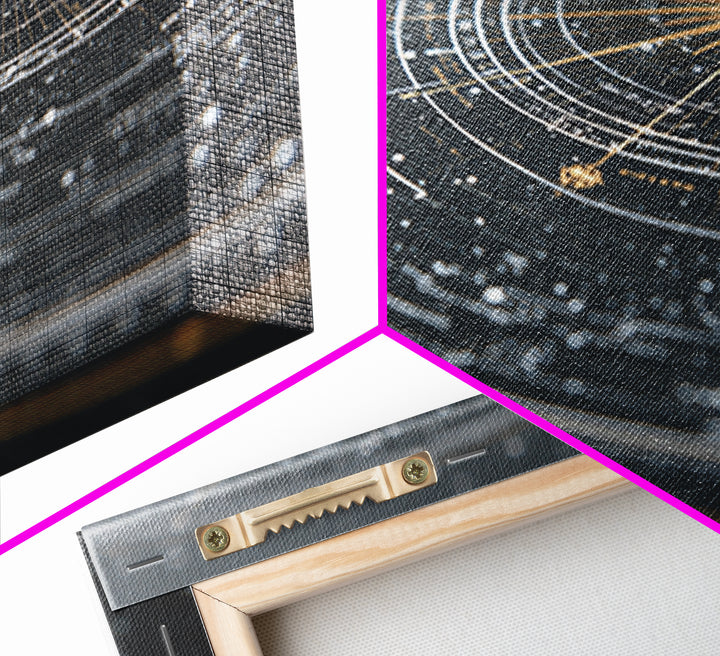 Black Gold Celestial Star Chart Wall Art, Astronomical Map Print, Modern Cosmic Decor, Space Abstract Home Office Poster