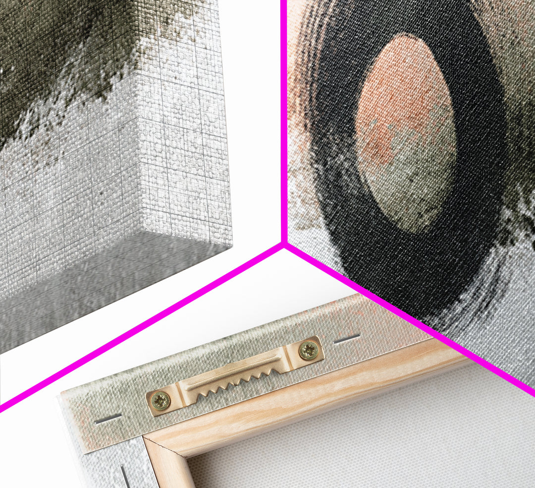 Zen Circle Brushstroke on Textured Paper Canvas Print, Meditation Art, Canvas Art, Living Room Decor, Oil Painting, Stillness, MED-3x1-92