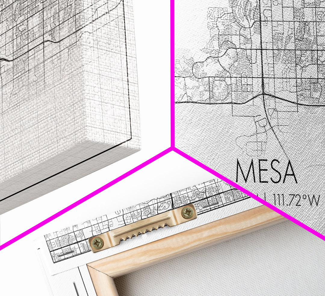 Mesa City Map, Arizona Map, Map Art, Minimalist Wall Art, Wall Art, Canvas Art, Unique Wall Décor, Farmhouse Art, Book Reader Gift, Room Art