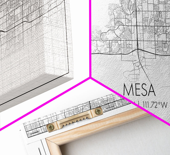 Mesa City Map, Arizona Map, Map Art, Minimalist Wall Art, Wall Art, Canvas Art, Unique Wall Décor, Farmhouse Art, Book Reader Gift, Room Art
