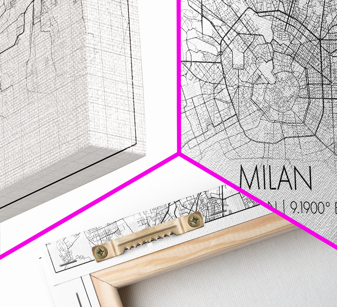 Milan City Map, Italy Map, Map Art, Minimalist Wall Art, Wall Art, Canvas Art, Europe Wall Art, Italy Wall Art, Above Bed Art, Gift Ideas