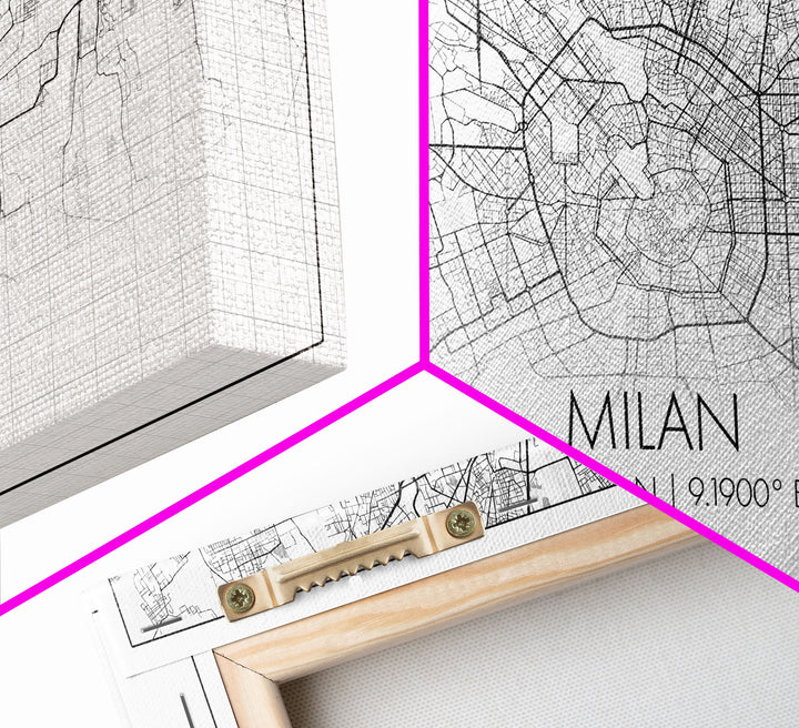 Milan City Map, Italy Map, Map Art, Minimalist Wall Art, Wall Art, Canvas Art, Europe Wall Art, Italy Wall Art, Above Bed Art, Gift Ideas