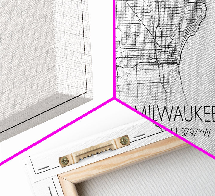 Milwaukee City Map, Wisconsin Map, Map Art, Minimalist Wall Art, Wall Art, Canvas Art, Country Home Art, Girl Room Décor, College Décor