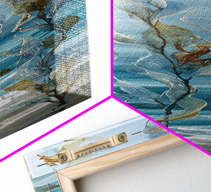 Sea Dragon Drifting Among Kelp Framed Canvas Print, Marine Life Art, Ocean Prints, Living Room Decor, Fine Art, Marine, MLA-1x3-53