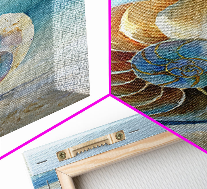 Nautilus Shell Study Canvas Print, Marine Life Art, Luxury Decor, Living Room Decor, Fine Art, Marine, Beach Decor, Coastal Art, MLA-2x3-91