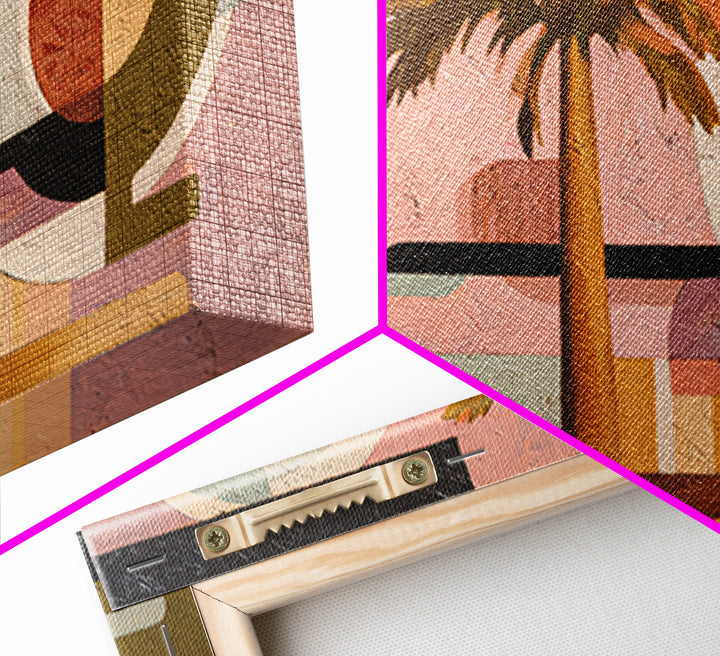 Stylized Palm Tree Canvas Print, Midcentury Modern Art, Printable Wall Art, Living Room Decor, Fine Art, Retro, Modern Wall Art, MMA-2x1-61