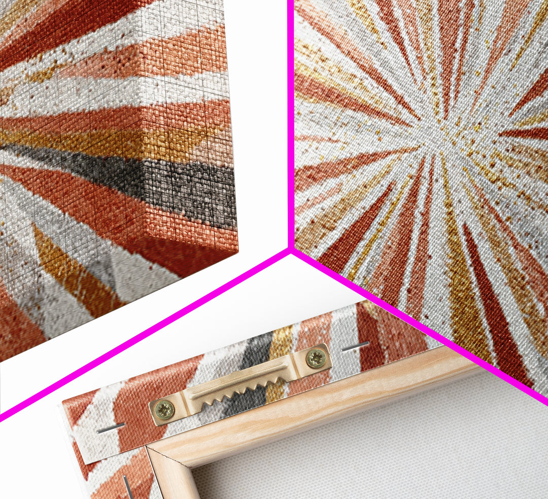 Atomic Starburst Pattern Canvas Print, Midcentury Modern Art, Art Print, Living Room Decor, Fine Art, Retro, Abstract Wall Art, MMA-2x1-94