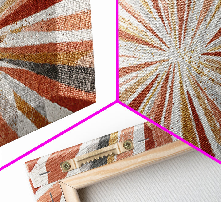 Atomic Starburst Pattern Canvas Print, Midcentury Modern Art, Art Print, Living Room Decor, Fine Art, Retro, Abstract Wall Art, MMA-2x1-94