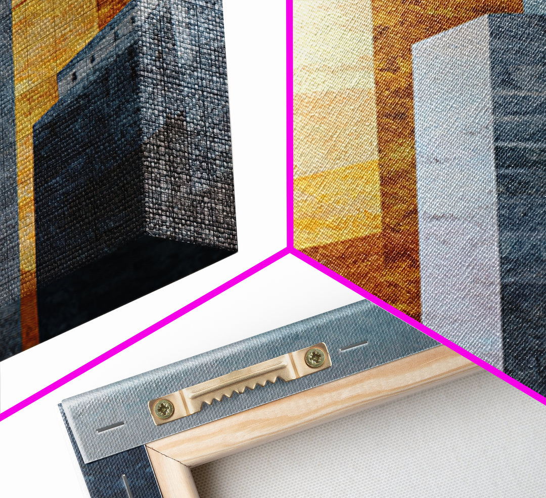 Retro City Skyline Canvas Print, Midcentury Modern Art, Boho, Living Room Decor, Abstract Art, Retro, Retro Wall Art, MMA-2x3-79