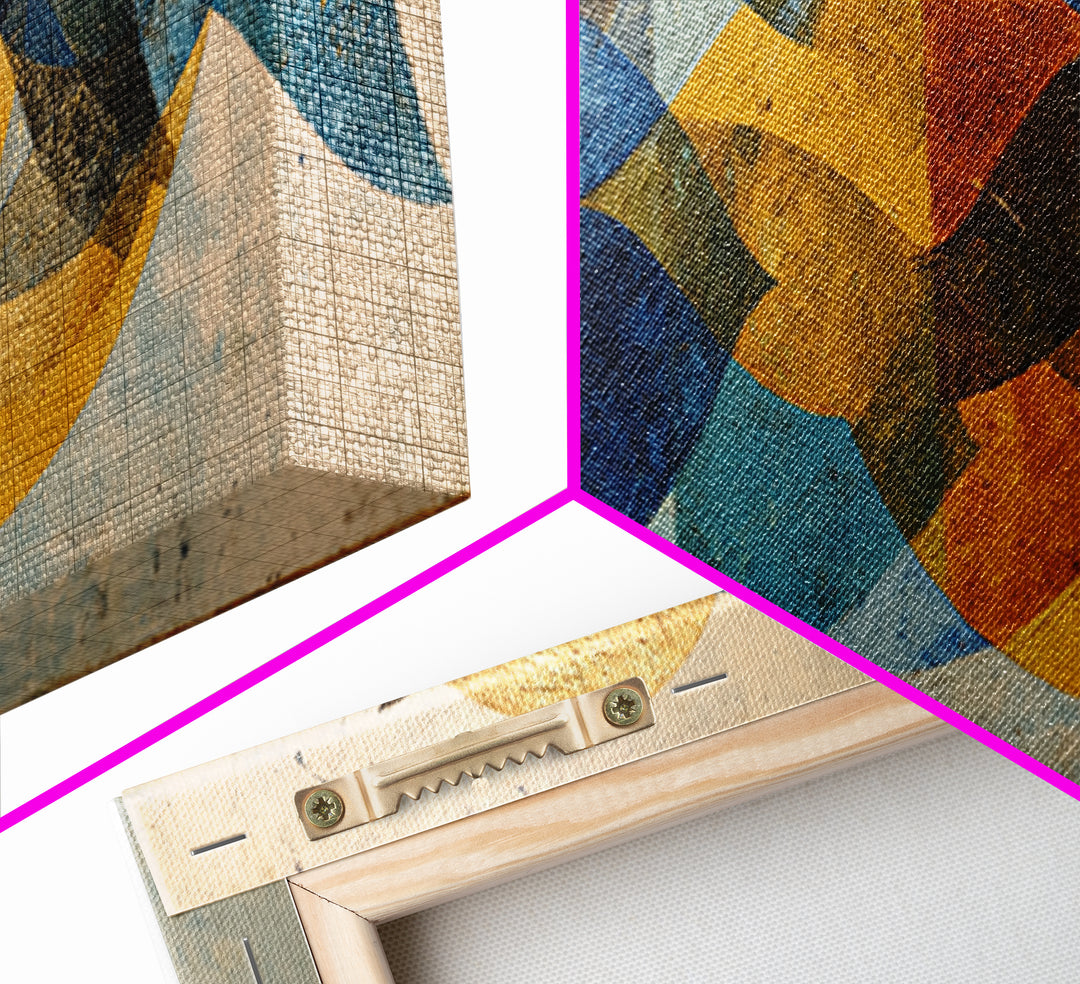 Abstract Fish Shapes Canvas Print, Midcentury Modern Art, Mid Century Modern, Living Room Decor, Retro, Boho Wall Decor, MMA-3x1-34