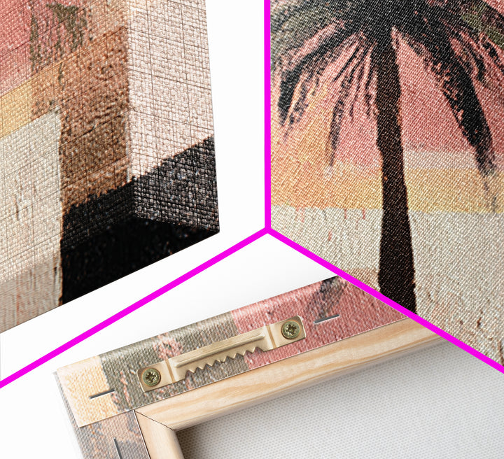 Stylized Palm Tree Canvas Print, Midcentury Modern Art, Living Room Wall Art, Living Room Decor, Fine Art, Retro, Luxury Decor, MMA-3x2-21