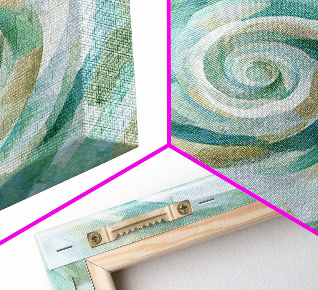 Abstract Healing Spiral Framed Canvas Print, Medical Office Art, Healthcare Wall Art, Office Decor, Abstract Art, Calm, MOA-1x1-39