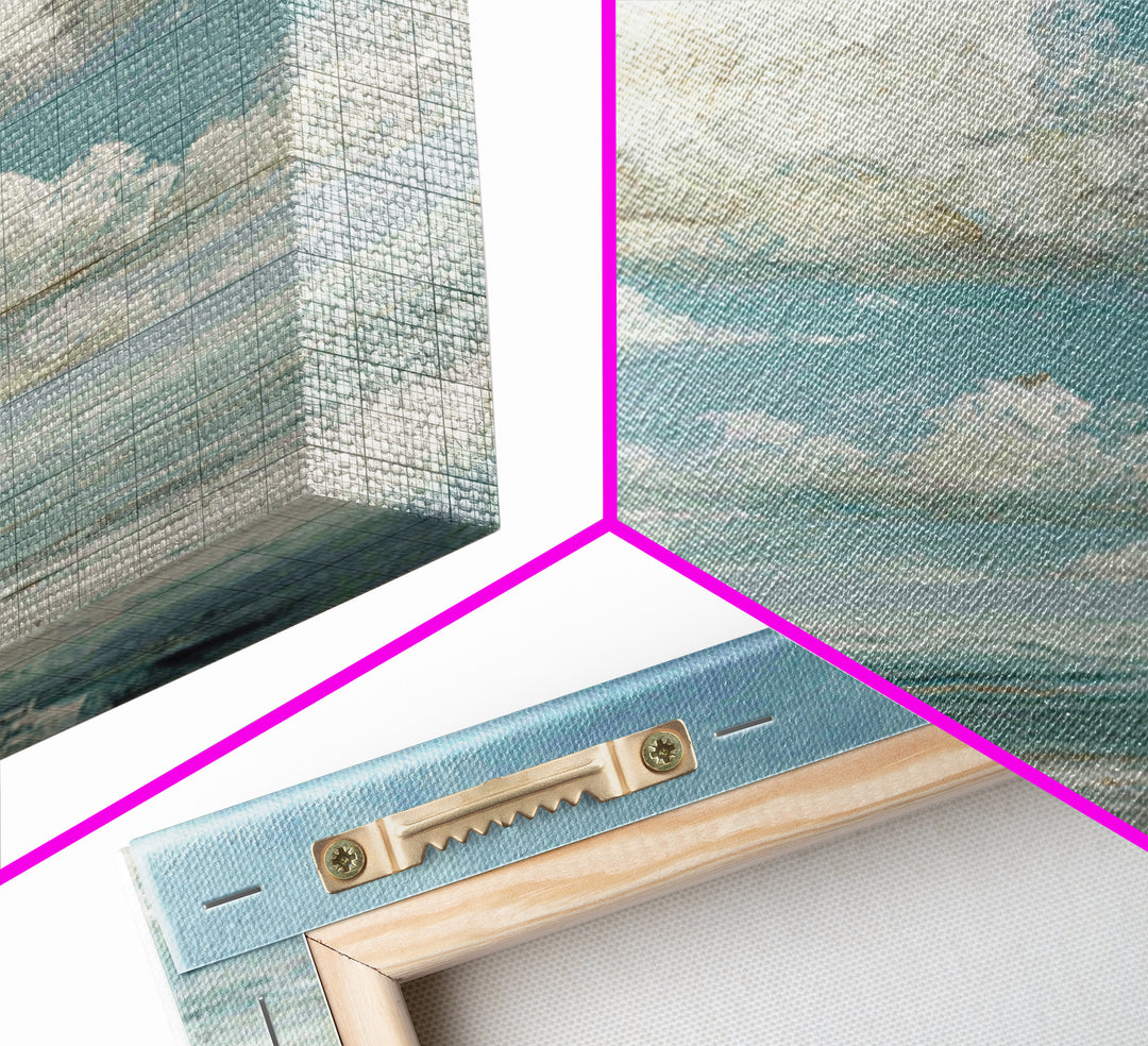 Sky and Cloud Scene Framed Canvas Print, Medical Office Art, Statement Artwork, Office Decor, Abstract Art, Calm, Digital Art, MOA-1x1-57
