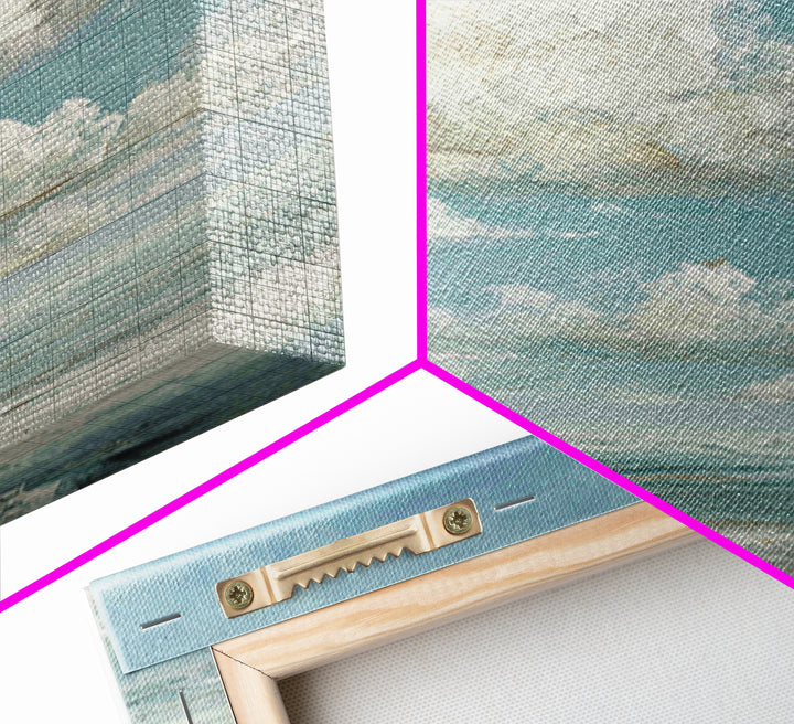 Sky and Cloud Scene Framed Canvas Print, Medical Office Art, Statement Artwork, Office Decor, Abstract Art, Calm, Digital Art, MOA-1x1-57