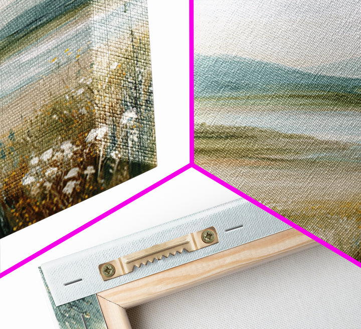 Sunlit Meadow with Wildflowers and Calm Mood Canvas Print, Medical Office Art, Anatomy Poster, Office Decor, Fine Art, Calm, MOA-1x1-60