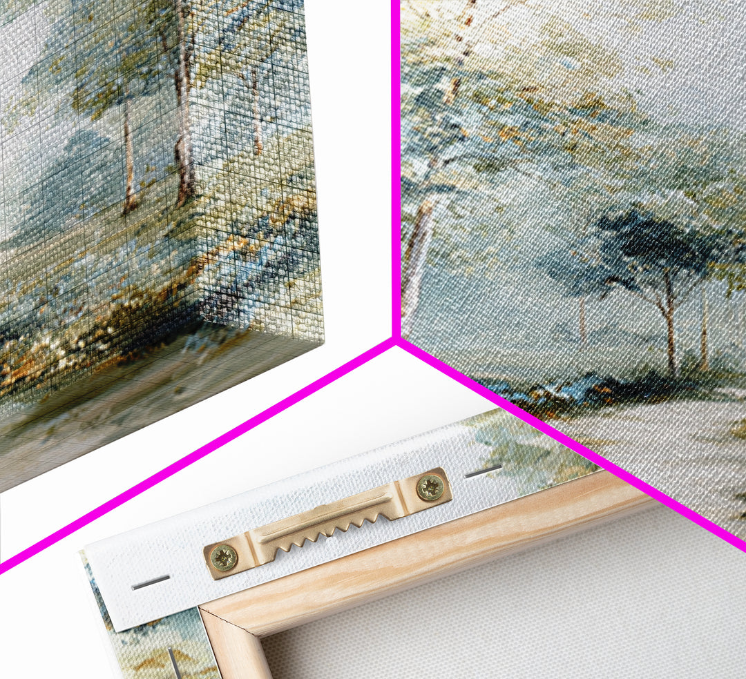 Gentle Forest Path Framed Canvas Print, Medical Office Art, Gallery Decor, Office Decor, Oil Painting, Calm, Contemporary Art, MOA-1x1-65