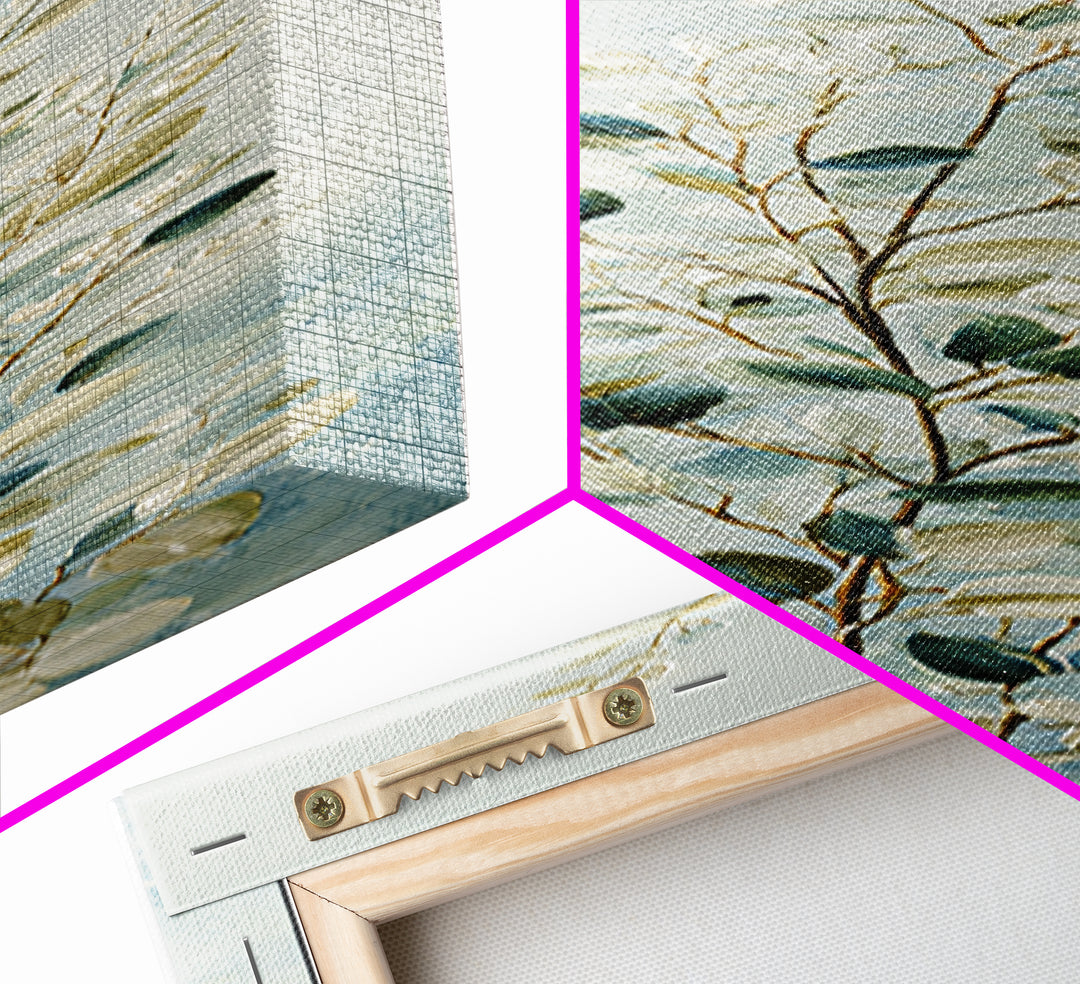 Botanical Eucalyptus Branch Canvas Print, Medical Office Art, Healthcare Wall Art, Office Decor, Watercolor Art, Calm, MOA-1x3-63