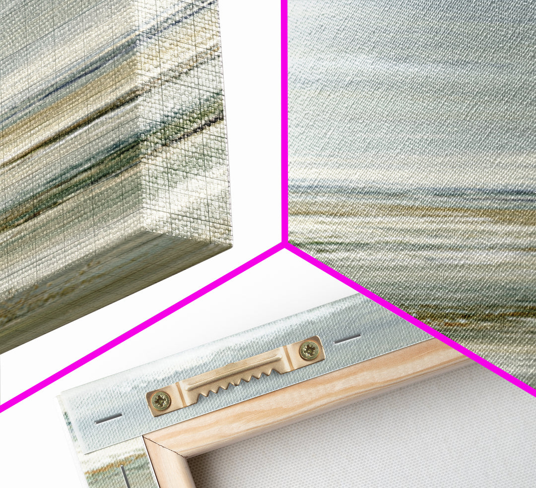 Peaceful Ocean Horizon Framed Canvas Print, Medical Office Art, Teal Wall Art, Office Decor, Fine Art, Calm, Anatomy Art, MOA-1x3-64