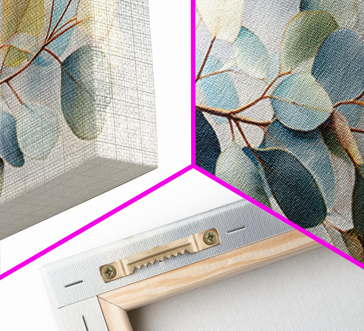 Botanical Eucalyptus Branch Canvas Print, Medical Office Art, Animal Art, Office Decor, Watercolor Art, Calm, MOA-2x1-47