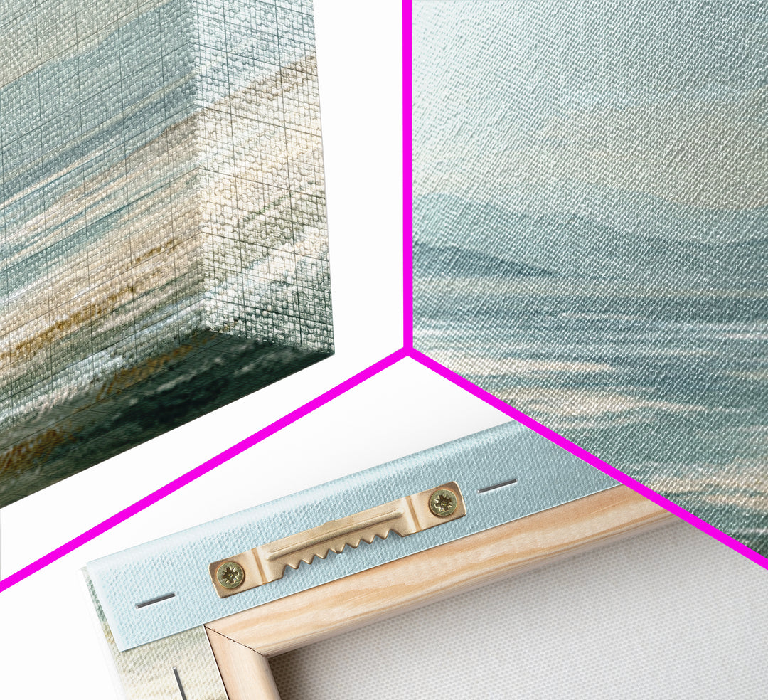 Peaceful Ocean Horizon Canvas Print, Medical Office Art, Digital Art, Office Decor, Calm, Medical Decor, Anatomy Wall Art, MOA-2x1-48