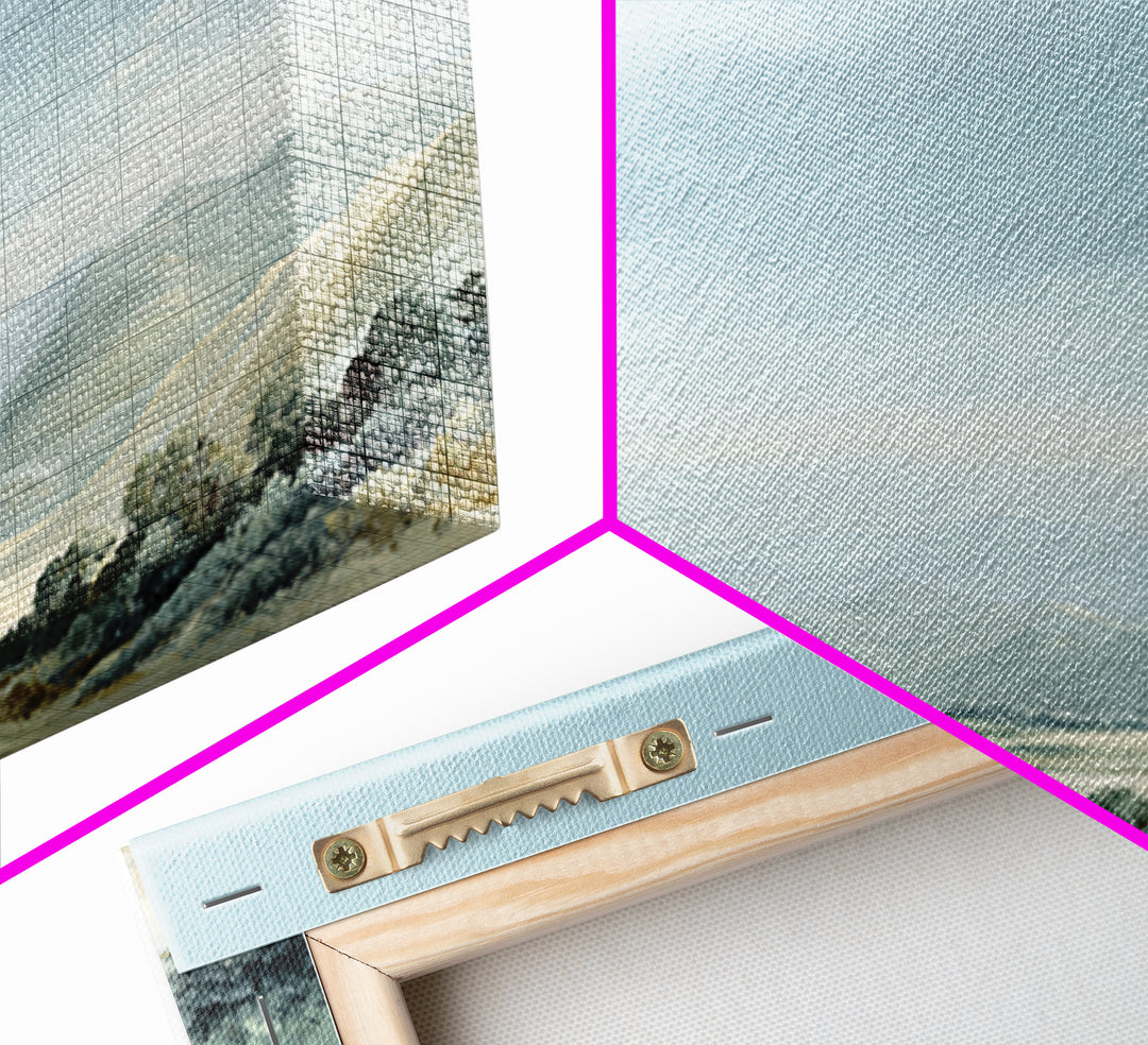 Large Neutral Landscape Framed Canvas Print, Medical Office Art, Digital Wall Art, Office Decor, Calm, Healthcare Wall Art, MOA-2x1-60