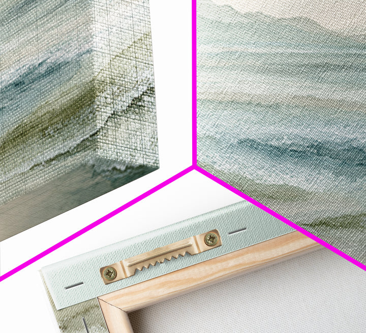 Coastal Shells and Water Study Canvas Print, Medical Office Art, Printable Art, Office Decor, Fine Art, Calm, Medical Wall Art, MOA-2x1-64